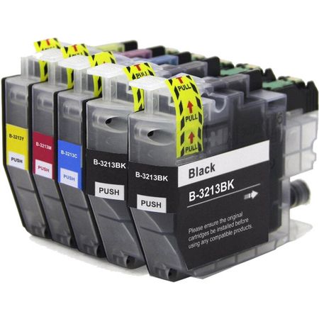 5 Pack Brother LC3213 Compatible High-Yield Ink Cartridges