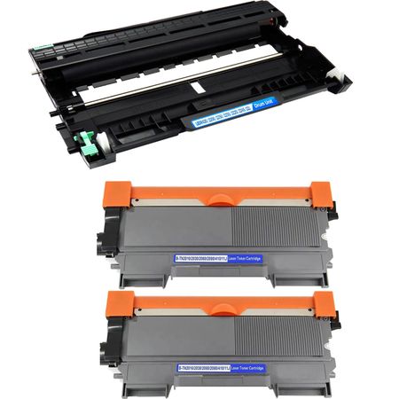 3 Pack Brother TN2010 & DR2200 Compatible Toner & Drum Cartridges