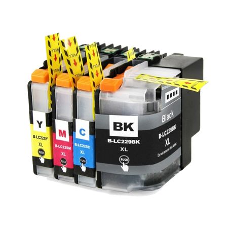 4 Pack Brother LC229 & LC225 Compatible Super High-Yield Ink Cartridges