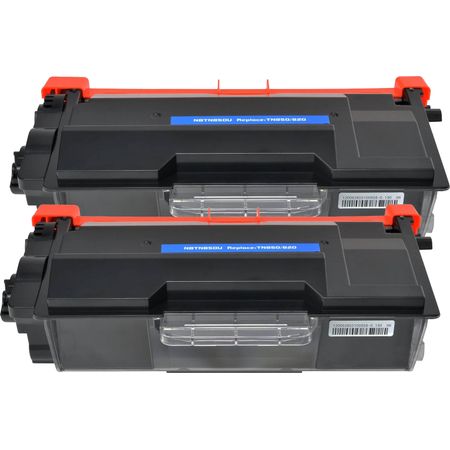 2 Pack Brother TN850 Black Compatible High-Yield Toner Cartridge (Replaces TN820)