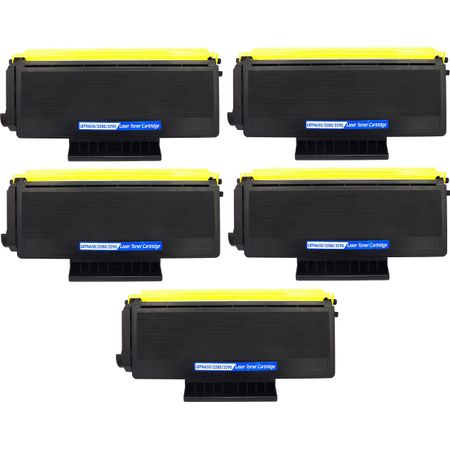 5 Pack Brother TN650 Black Compatible High-Yield Toner Cartridge (Replaces TN620)