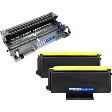 3 Pack Brother TN650 & DR620 Compatible High-Yield Toner & Drum Cartridges