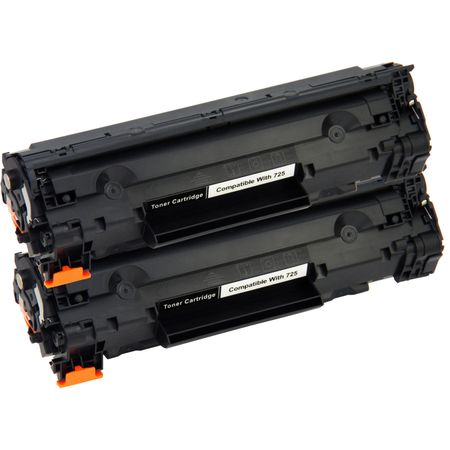 2 Pack Canon 725 Black Compatible Toner Cartridges