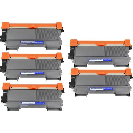 5 Pack Brother TN2010 Black Compatible Toner Cartridges