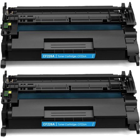 2 Pack HP 26A Black Compatible Toner Cartridge (CF226A)